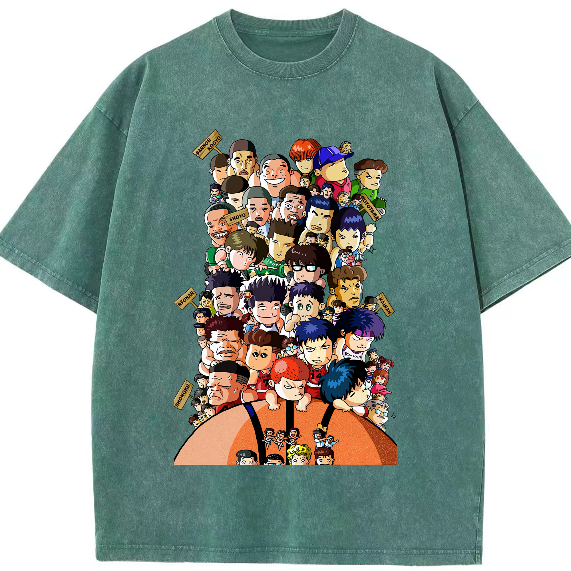 （画像用） SLAM DUNK／スラムダンク 綿100% ヴィンテージ風 半袖Tシャツ（フロントプリント）